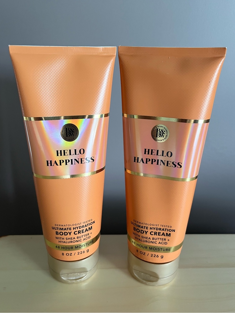 Two New Bath & Body Works Hello Happiness Creams